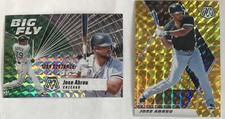 Jose Abreu 2021 Mosaic Reactive Yellow Prizm #77 And Big Fly Green Prizm #BF2