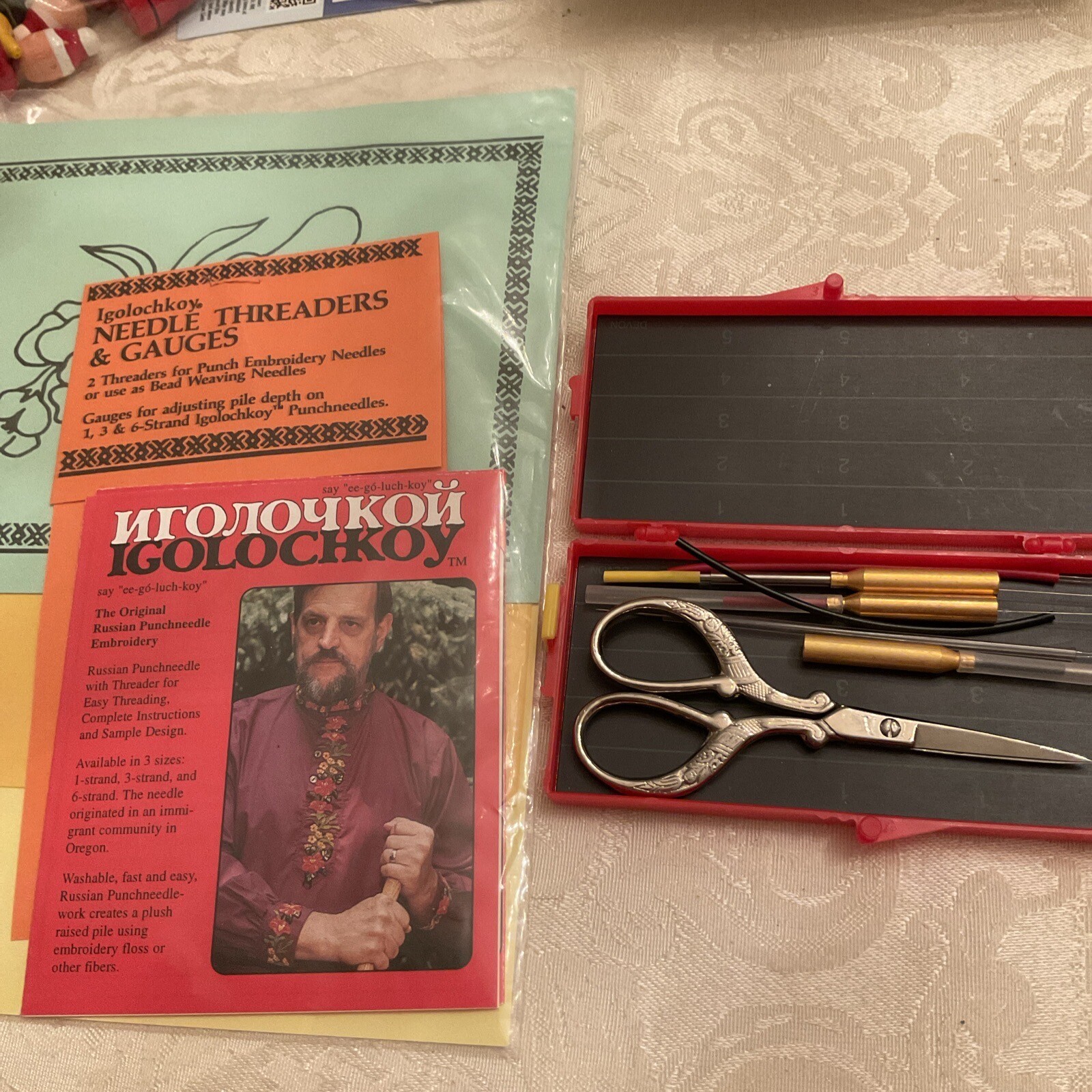 Igolochkoy Original Russian Punch Needle Embroidery Set Hoop Safe