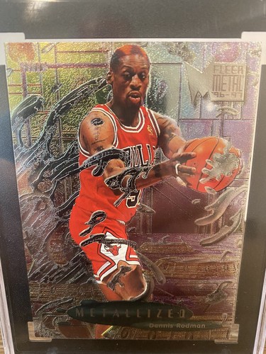 1996-97 Fleer Metall Dennis Rodman Chicago Bulls HOF #231 metallisiert SGC 9 MT - Bild 3 von 5