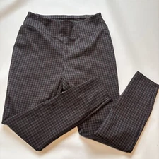 Counterparts Skinny Pants Leggings Plaid Size M Elastic Waistband Stretch 