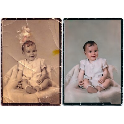 FOTO RESTAURIERUNG & KOLORIERUNG & AUFLÖSUNGSSTEIGERUNG - ORIGINAL WEIHNACHTSGESCHENK