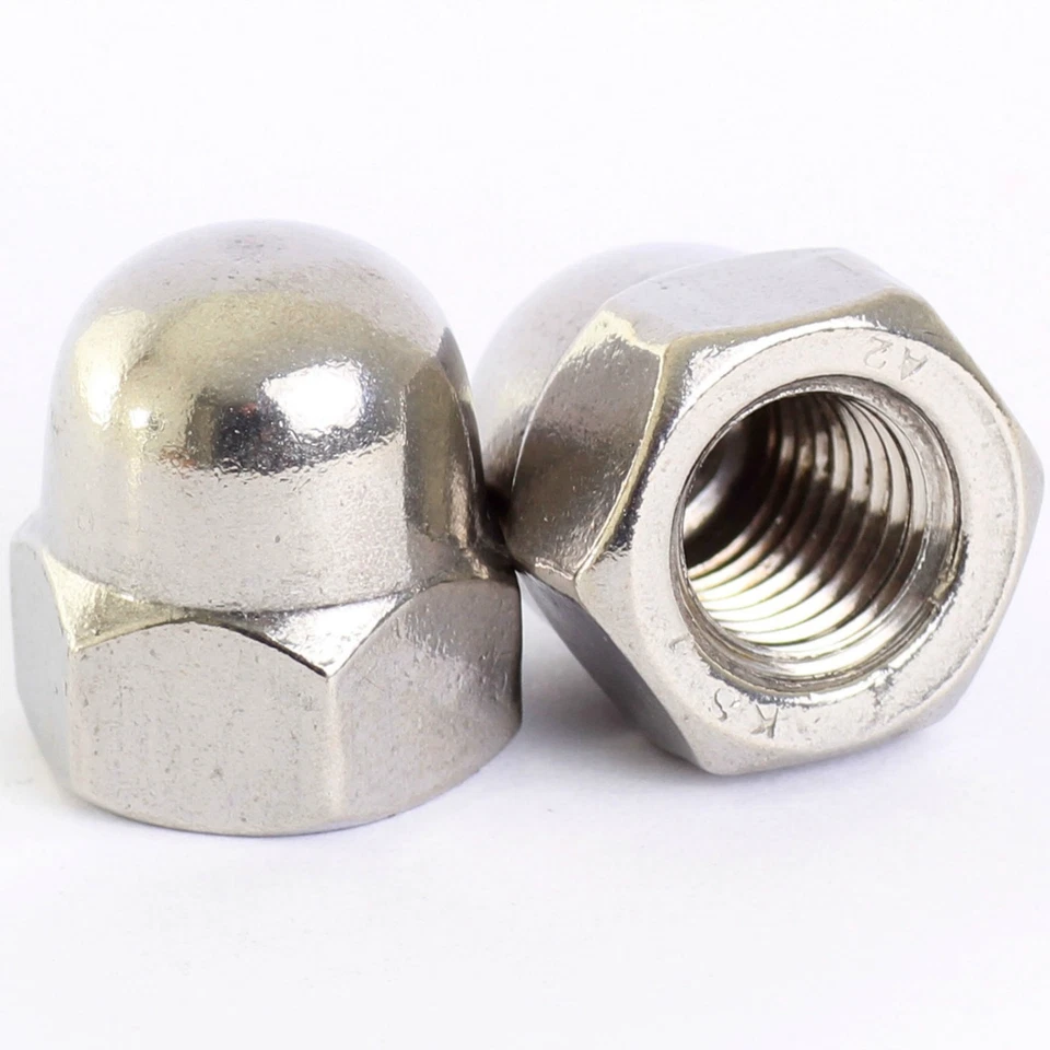 BOLT BASE 10 PACK M3 M4 M5 M6 M8 M10 M12 STAINLESS DOME NUTS