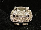 Kay Jewelers Sterling Silver White Lab Created “Cushion Cut” Sapphire Earrings — photo 6