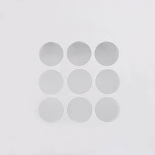 SILVER 12 Round 8" Acrylic MIRROR STICKERS WALL DECALS Dorm Room Decorations