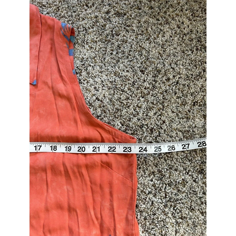 Conjunto Blusa y Falda DEL SOLE Talla XL/2X Sin Mangas Estampado FLORAL HAWAIANO CORAL Z23 Foto 3 de 4