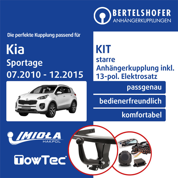 für Kia Sportage III Typ SL 07.2010-12.2015 AHK Starr +13Pol Spez E-Satz NEU TOP-image