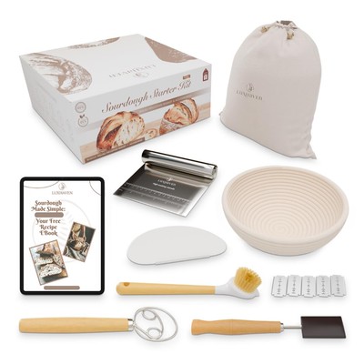 Complete Sourdough Starter Kit for Beginners - Sourdough Bread Baking Supplie...