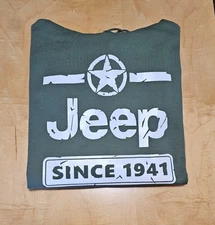 Jeep Olive/Army Green since 1941 Gilden Hoodie Long Life and Durability HTV