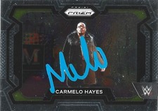 Carmelo Hayes Autographed 2024 Panini Prizm WWE Pro Wrestling Trading Card