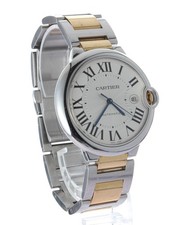 USED CARTIER BALLON BLEU W69009Z3 18K GOLD 42MM AUTOMATIC ROMAN NUM WATCH 3001 2