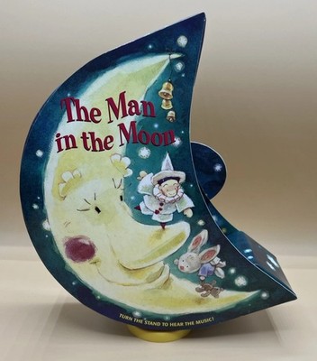 NEW Vintage Musical Book Holder The Man in the Moon w/ 3 Children's Book Set