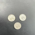 Silver  Quarter 1964 Silver.  Lot of 3 Coins. Excellent condition. NO MINT MARK