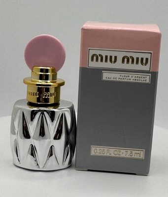 Miu Miu Fleur D' Argent Eau de Parfum Absolue 7.5 ml/0.25 fl oz Travel Size New