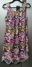 Gadis Remaja Summer Dress Size L Floral Cotton Strappy Hippie Bohemian Holiday