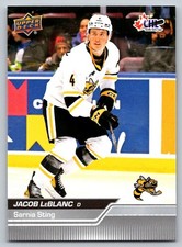 Jacob LeBlanc 2023-24 Upper Deck CHL #161 Sarnia Sting