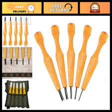 5 Pcs Linocut Tool Set - Triangular Wood Carving Tools with V-Chisels for Printm