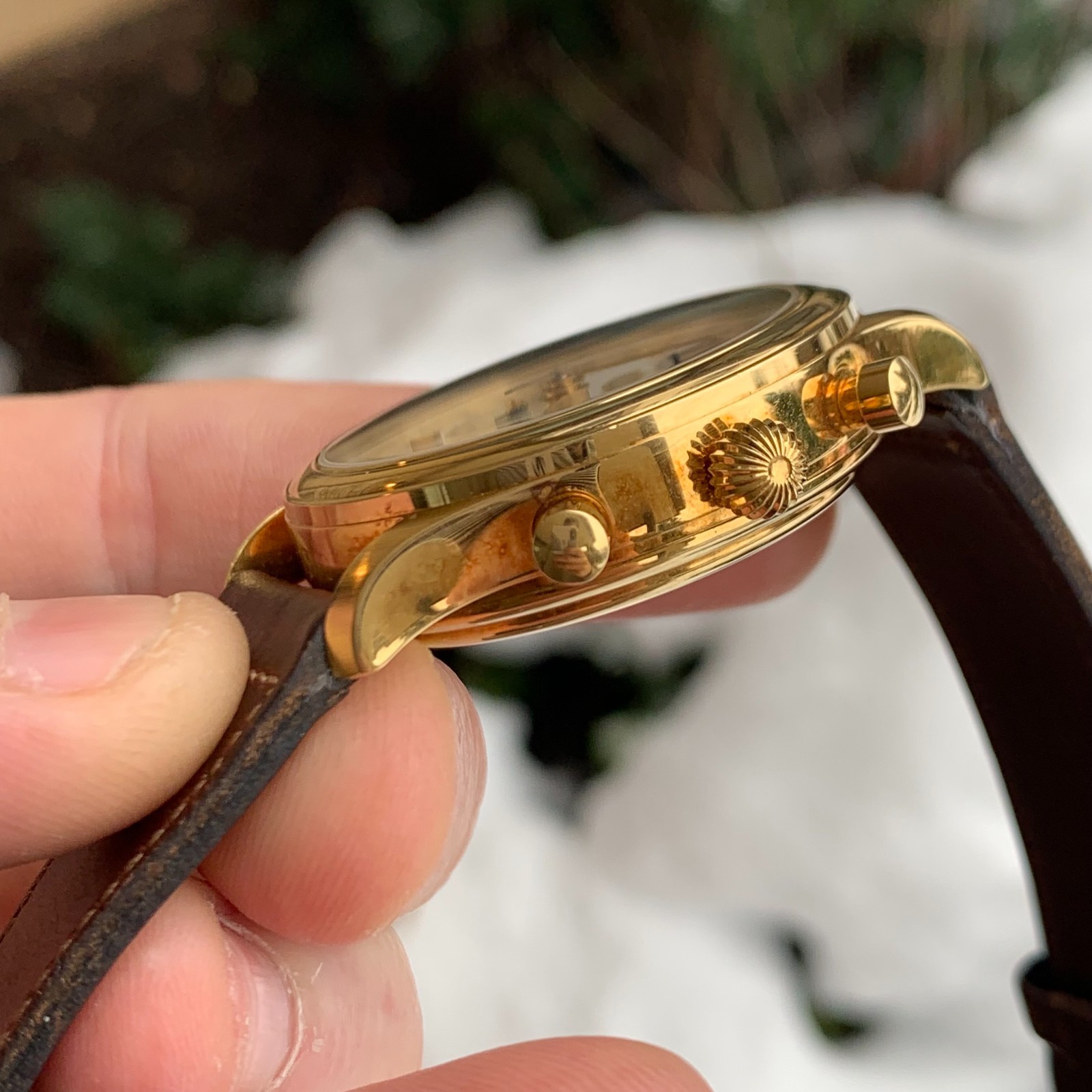 August Raymond 18K Solid Gold Heavy Case Chronogr… - image 11