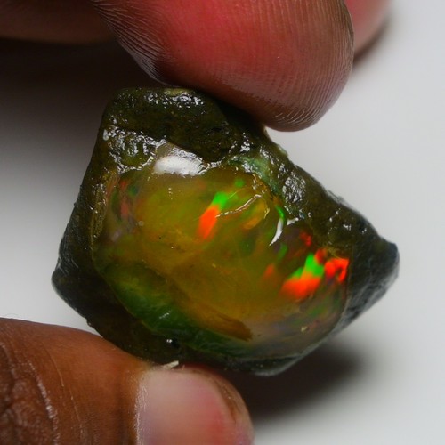 Large Opal Rough 39.60 Carat Natural Ethiopian Oil Opal Raw, Fire Opal Gemstone - Picture 10 of 23