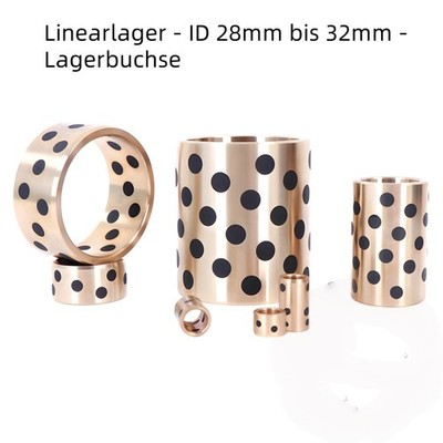 Graphit-Messing Linearlager - ID 28mm bis 32mm - Lagerbuchse Selbstschmierendes
