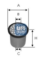 Kraftstofffilter UFI 24.388.00 Filtereinsatz FüR Clio Renault BA0 LA0 Megane 1 2