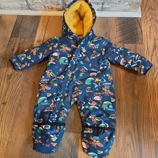 Quiksilver Infant Baby Bunting Snow Suit Toddler 3-6M Insignia Blue Snow Aloha