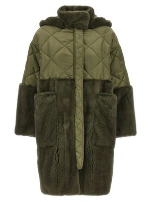 BLANCHA Bicolor Polyester Coat