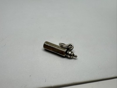 VINTAGE  BABY BOTTLE CHARM PENDANT STERLING SILVER 925 3D C3