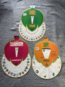 1975 Set of 3 Dr. Goddards Plant Care, First Aid & Flowing Houseplants Wheel