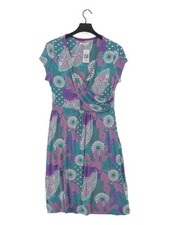 White Stuff Wrap Midi Dress UK10 in Multi