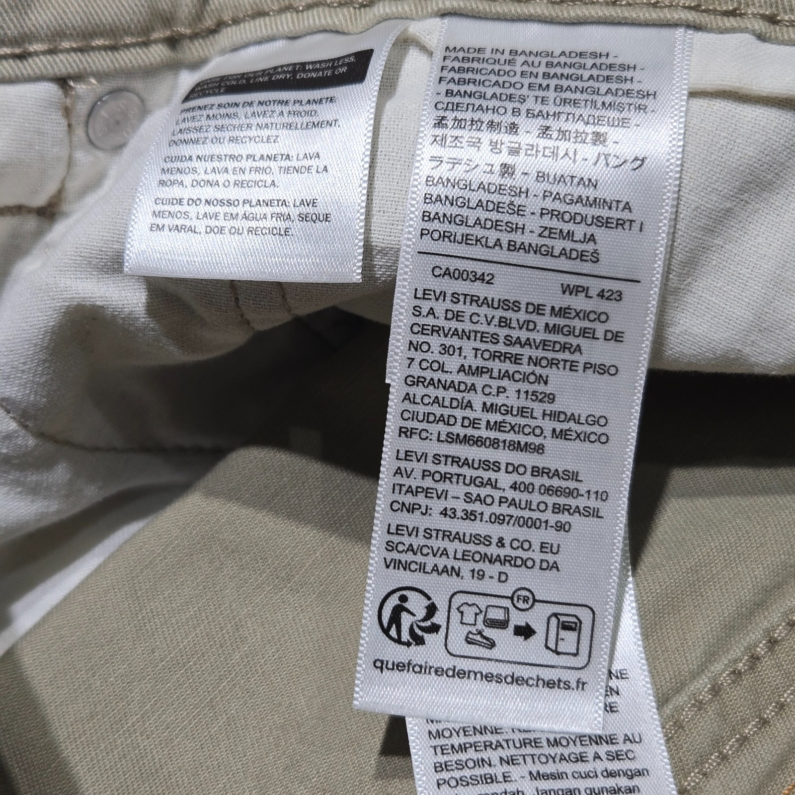 NWOT MENS 36 X 30 KHAKI TAN LEVI'S 514 STRAIGHT FIT LEG DENIM JEANS thumbnail 4