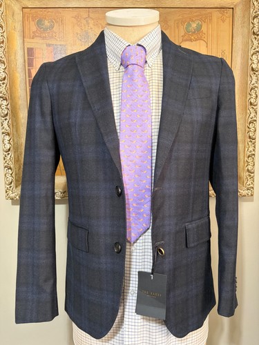 $998 NWT Ted Baker London Italian Wool Sport Coat Blazer Jacket 38 R