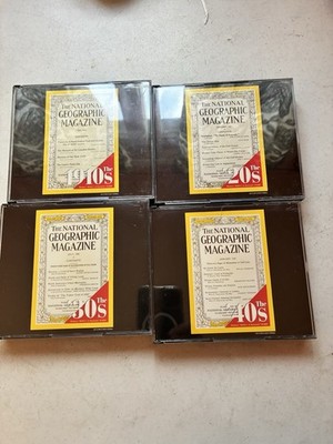 National Geographic CD-ROM Lot 1920s 1930s 1940s 3 Disc Sets Vintage PC Mac