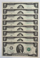 BIRTHDAY/ANNIVERSARY $2.00 CURRENCY Uncirculated Note 08-06-2011