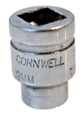 Cornwell Tools TM2209 9mm Metric Shallow Socket 3/8'' Drive 6 Point Chrome USA