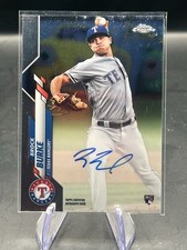 2020 Topps Chrome #RA-BBU Brock Burke Auto Rookie RC Rangers SP Reds