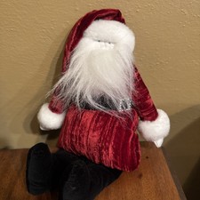 Woof  Poof Velveteen Christmas Plush Santa 2008 16 inches