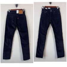 Levi’s Premium 511 Slim Corduroy Pants Men 27x30 Black Stretch NWT 