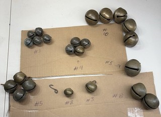 Vintage Mixed Lot of sleigh bells. collectible Christmas antique brass
