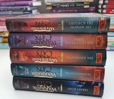 5 x Warrior Cats, gebunden, Konvolut, Staffel V, 1, 2, 4, Staffel IV, 2, VI, 1