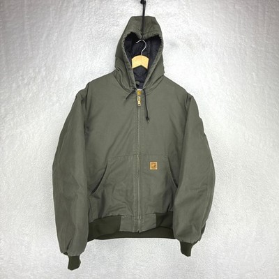 Carhartt Sandstone Active Jacket Quilt Lined Mens Large J280 MOS