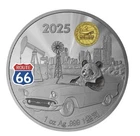 China 2025 Oklahoma ANA Show Route 66 Panda 1 oz Silver Proof COA Mintage 1888