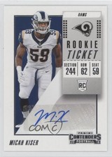 2018 Panini Contenders Rookie Ticket Auto Micah Kiser #228 Auto 16yo