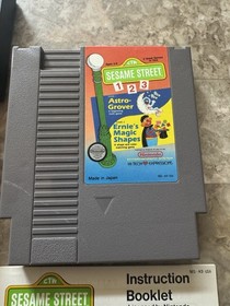 Sesame Street 123 (Nintendo Entertainment System, 1989) TESTED Box Manual NES