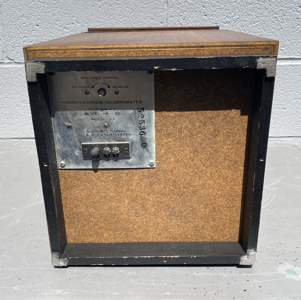 Lot of 2 Vintage Harman Kardon HK-50 Omnidirectional Speaker