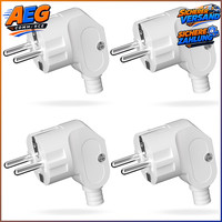 Schuko Stecker Winkelstecker IP20 250V 16A Wasserdicht FüR 8-10Mm Kabel 4 StüCk