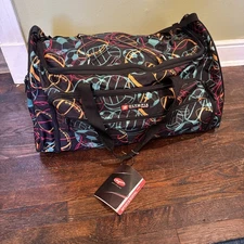 Olympia USA Chic 21" Fashion Sports Duffel Luggage Bag Bungee Cord Multi Zipper