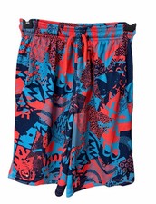 Michael Air Jordan Dri FIT Basketball Shorts Black Blue Youth L 10-12 Pockets