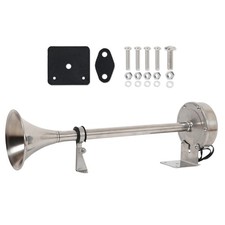12v Marine Boat Horn,Boat Trumpet Horn Polished Stainless Steel Marine Horn,T...