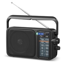 Radio Bluetooth Portable AM FM Transistor, Battery Operated or AC Power