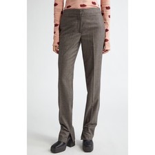 Stella McCartney Slim Fit Pants in Camel and Grey Houndstooth IT 42 US 6